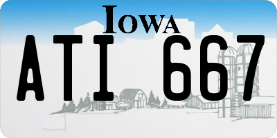 IA license plate ATI667