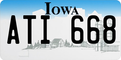IA license plate ATI668