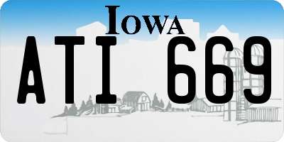 IA license plate ATI669
