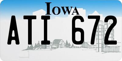 IA license plate ATI672
