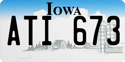 IA license plate ATI673