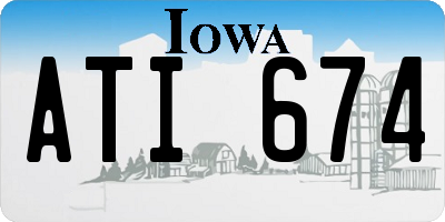 IA license plate ATI674