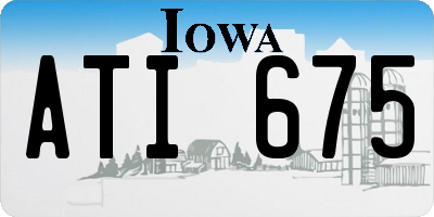 IA license plate ATI675