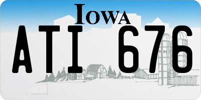 IA license plate ATI676