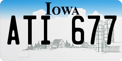 IA license plate ATI677