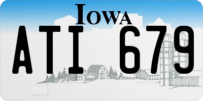 IA license plate ATI679