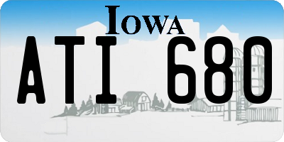 IA license plate ATI680