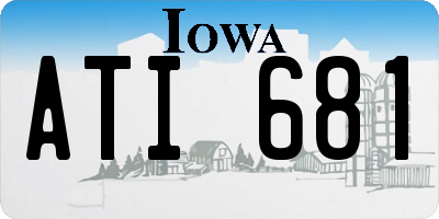 IA license plate ATI681