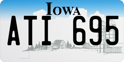 IA license plate ATI695