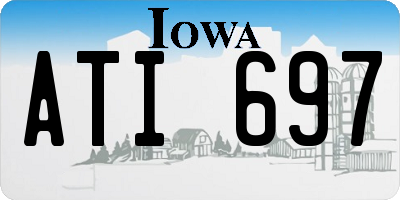 IA license plate ATI697