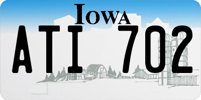 IA license plate ATI702