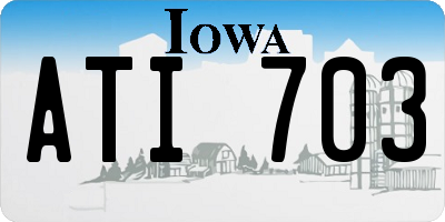 IA license plate ATI703