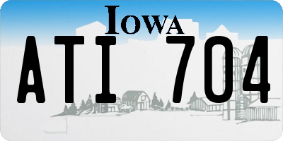 IA license plate ATI704