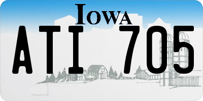 IA license plate ATI705