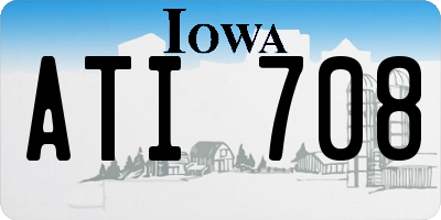 IA license plate ATI708