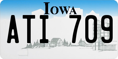 IA license plate ATI709