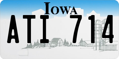 IA license plate ATI714