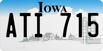 IA license plate ATI715