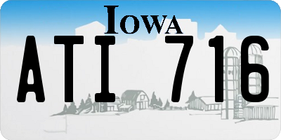 IA license plate ATI716