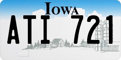 IA license plate ATI721