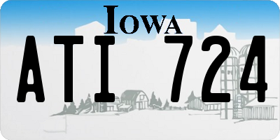 IA license plate ATI724