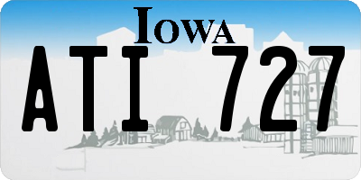 IA license plate ATI727