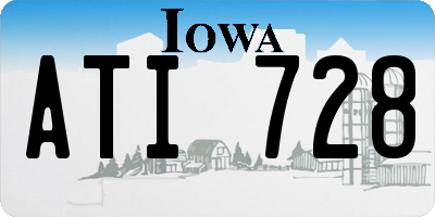 IA license plate ATI728