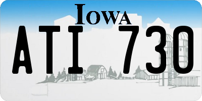 IA license plate ATI730