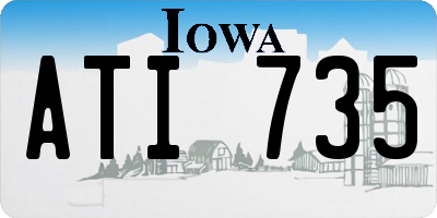 IA license plate ATI735
