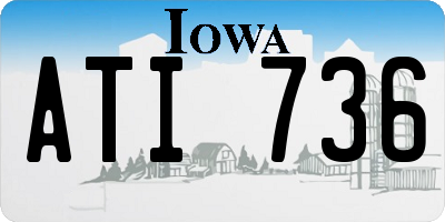 IA license plate ATI736