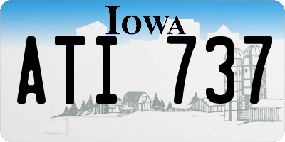 IA license plate ATI737