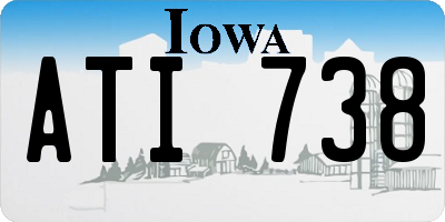 IA license plate ATI738