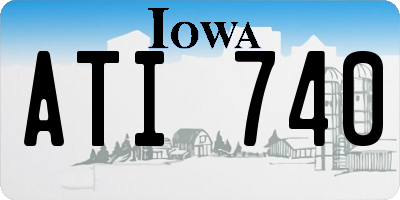 IA license plate ATI740