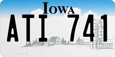 IA license plate ATI741