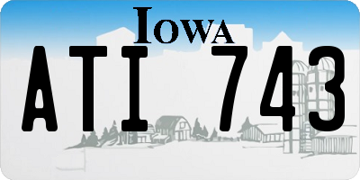 IA license plate ATI743