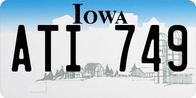 IA license plate ATI749