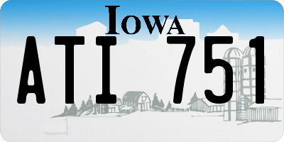 IA license plate ATI751