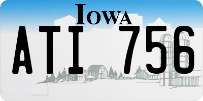 IA license plate ATI756