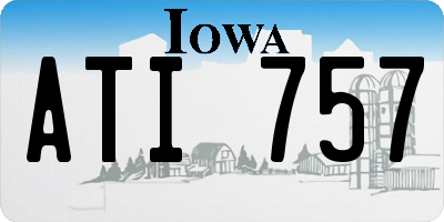 IA license plate ATI757