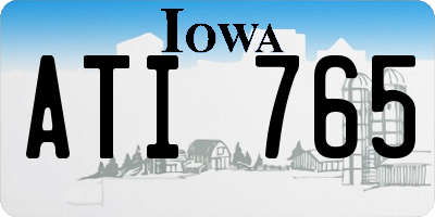 IA license plate ATI765