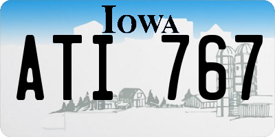 IA license plate ATI767