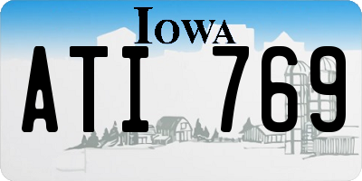 IA license plate ATI769