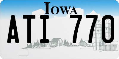 IA license plate ATI770