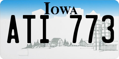 IA license plate ATI773