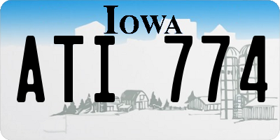 IA license plate ATI774