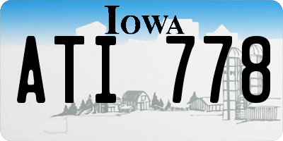 IA license plate ATI778