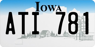 IA license plate ATI781