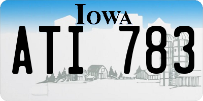 IA license plate ATI783