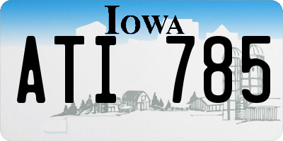 IA license plate ATI785