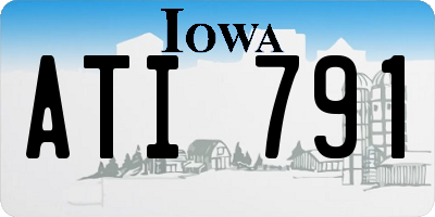 IA license plate ATI791